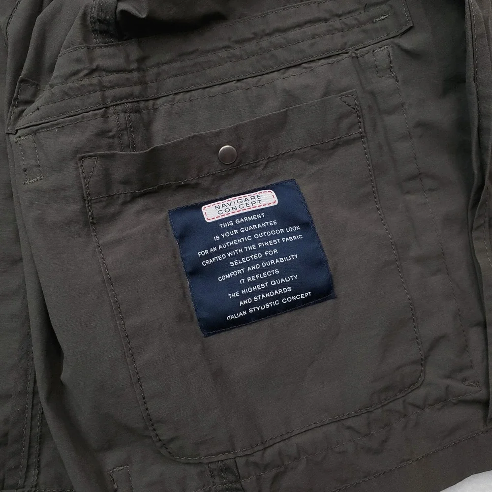 Navigare Jacket Mens XXL Green Windbreaker Rain Coat Yachting Nautcial Chore